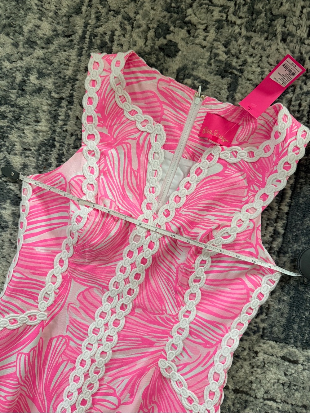 Lilly Pulitzer Daise Stretch Maxi Drink in Prosecco Pink Fronds Place - Picture 5 of 5